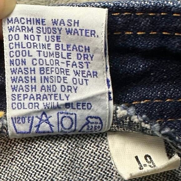 Vintage Jordache J9 Jeans Size 32L *27x26.5 Horse Head Straight Raw Hem Dark 80s - Picture 17 of 17